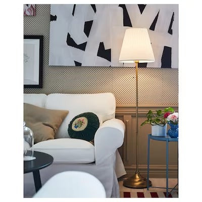 ÅRSTID Floor lamp, brass/white