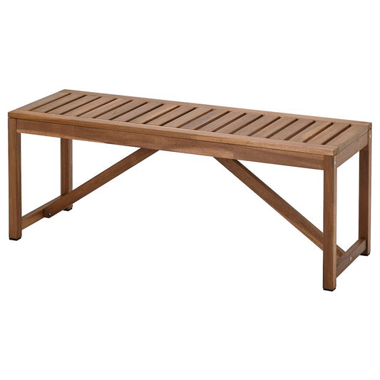 NĂMMARĂ Bench, outdoor, light brown stained, 120 cm