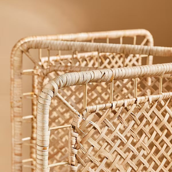 TOLKNING Room divider, handmade rattan, 150x170 cm