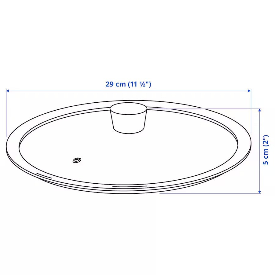 KLOCKREN Pan lid, glass, 29 cm