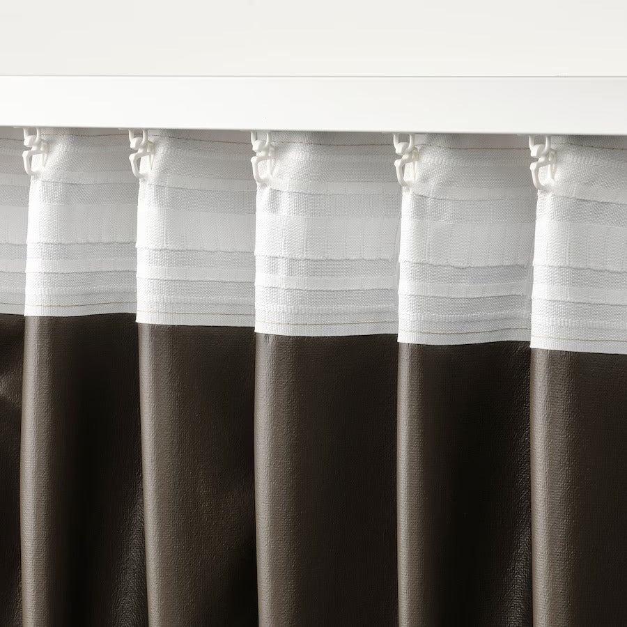 ROSENMANDEL Room darkening curtains, 1 pair, yellow-beige, 135x250 cm