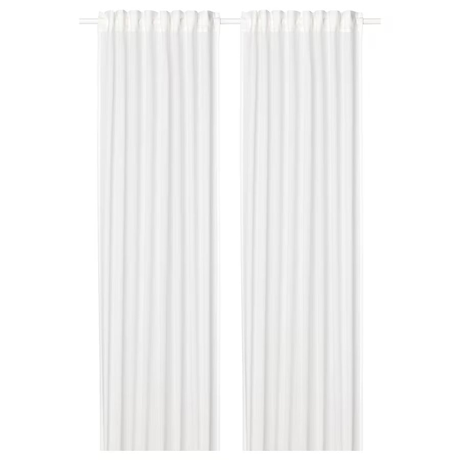 SILVERLÖNN Sheer curtains, 1 pair, white, 145x250 cm