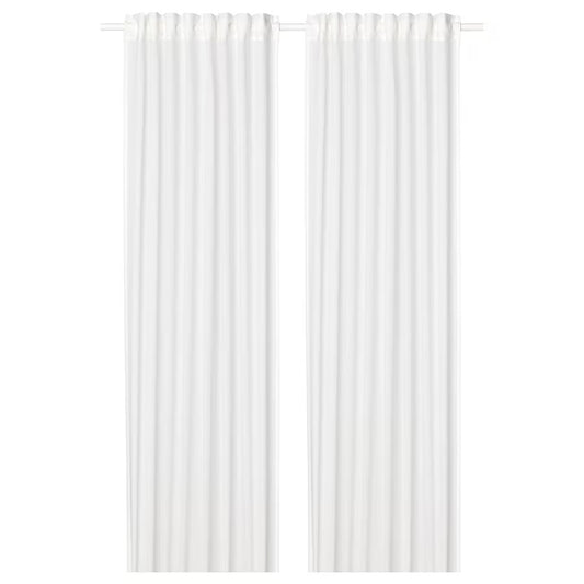 SILVERLĂNN Sheer curtains, 1 pair, white, 145x250 cm