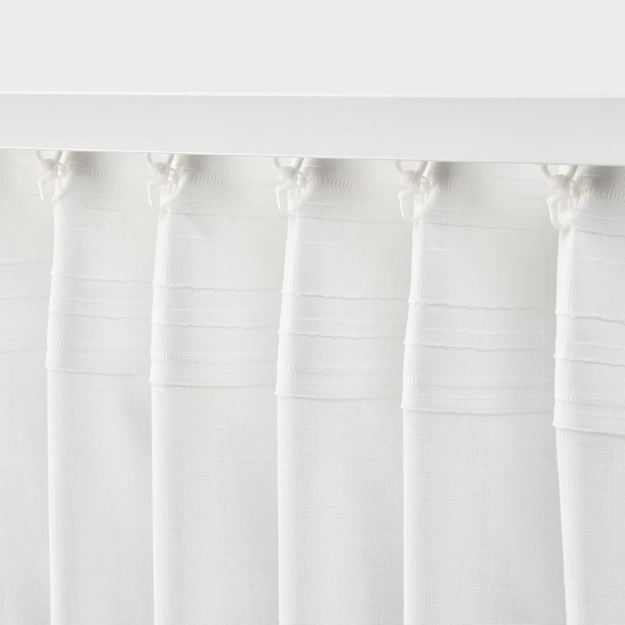 SILVERLÖNN Sheer curtains, 1 pair, white, 145x250 cm