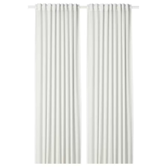 HILJA Curtains, 1 pair, white, 145x250 cm
