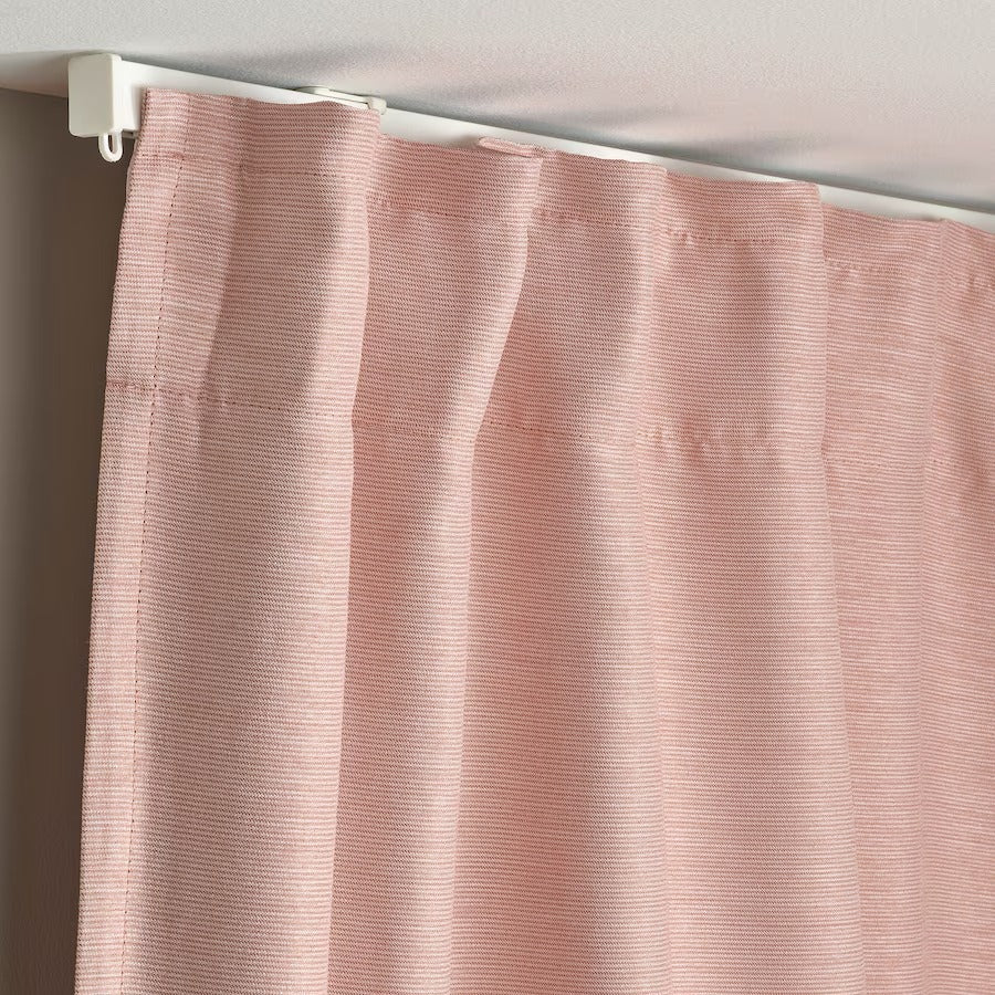 VILBORG Room darkening curtains, 1 pair, pink, 145x250 cm