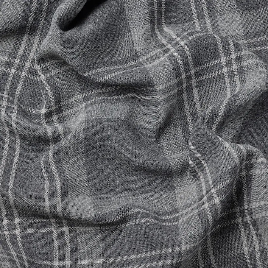 HÄGGVECKMAL Room darkening curtains, 1 pair, dark grey, 145x250 cm