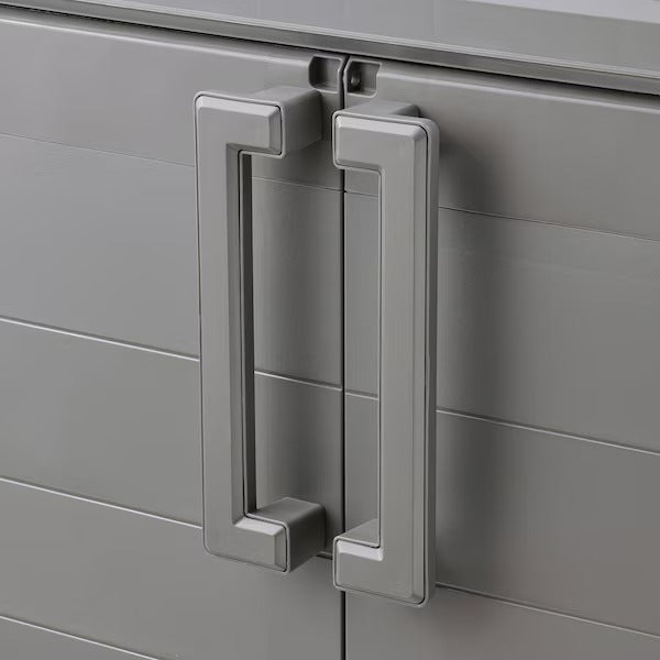 RUNMARÖ Cabinet with doors, dark grey indoor /outdoor, 80x44x100 cm