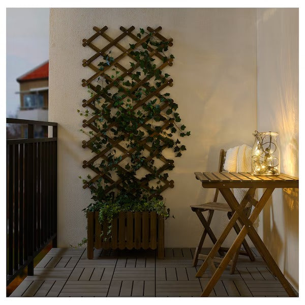 UTSUND LED lighting chain with 12 lights, outdoor/battery-operated black