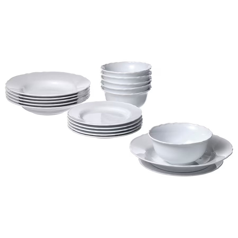 UPPLAGA 18-piece service, white