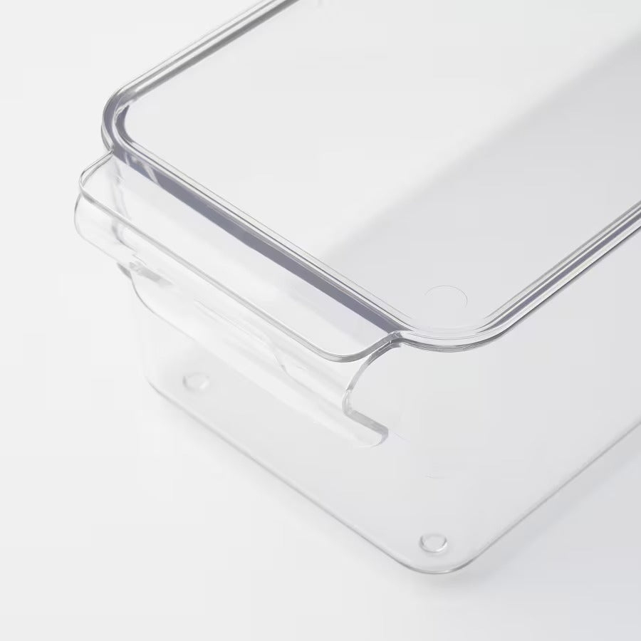 KLIPPKAKTUS Storage box for fridge, transparent, 32x10x8 cm