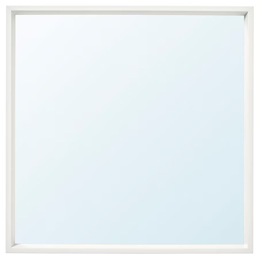 NISSEDAL Mirror, white, 65x65 cm