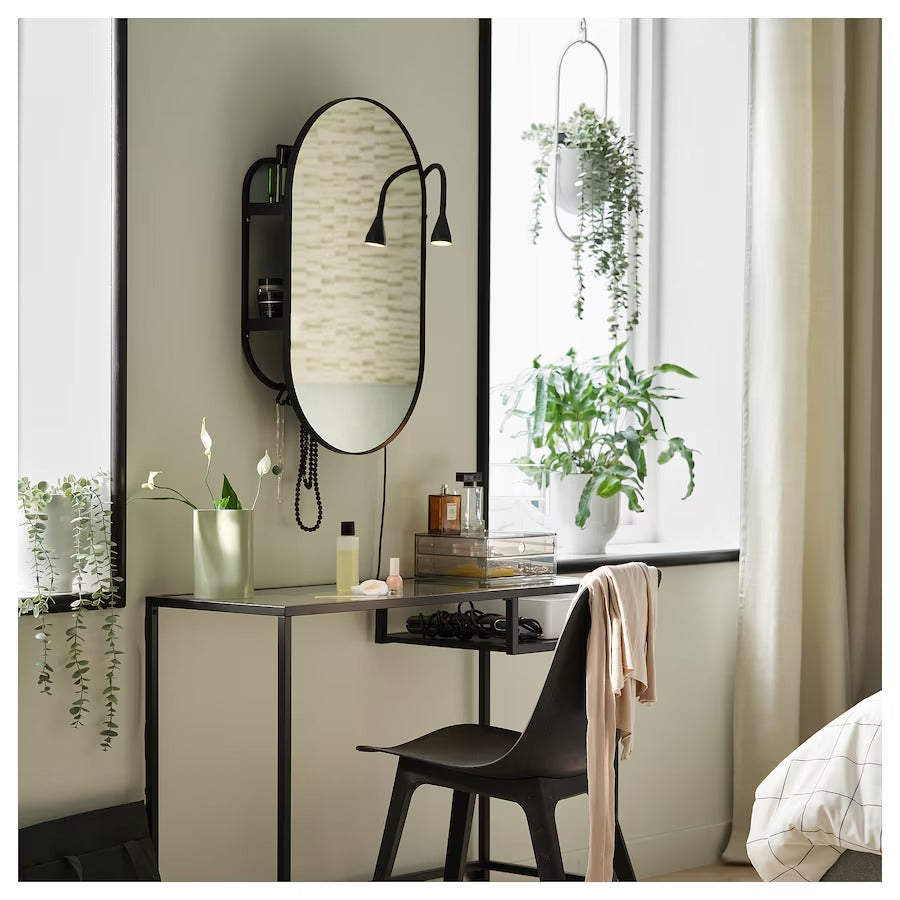 LINDBYN Mirror with storage, 40x70 cm