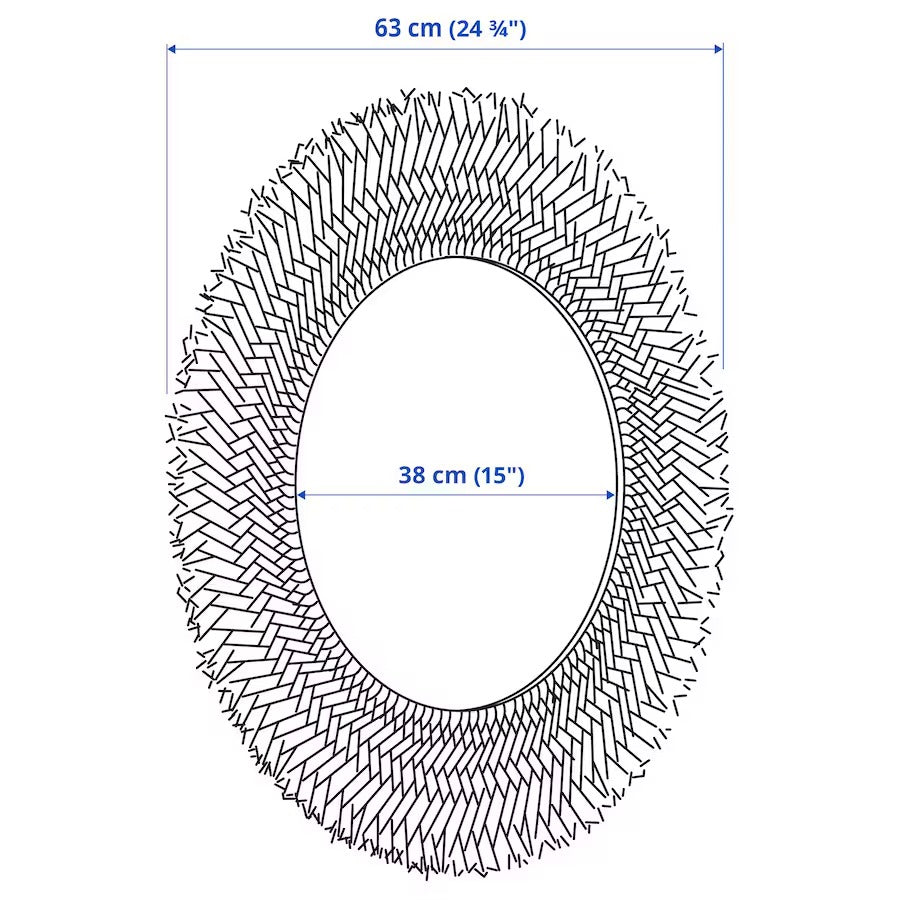 VRIGSTAD Mirror, sedge, 63 cm