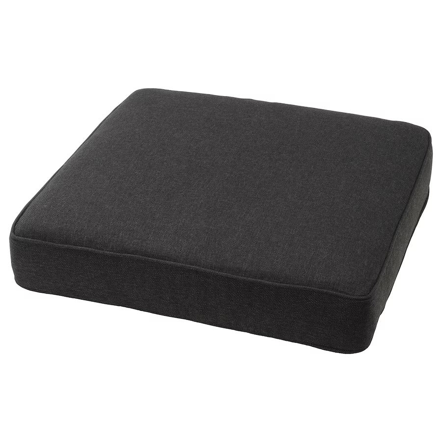 JÄRPÖN/DUVHOLMEN Seat cushion, outdoor, anthracite, 62x62 cm