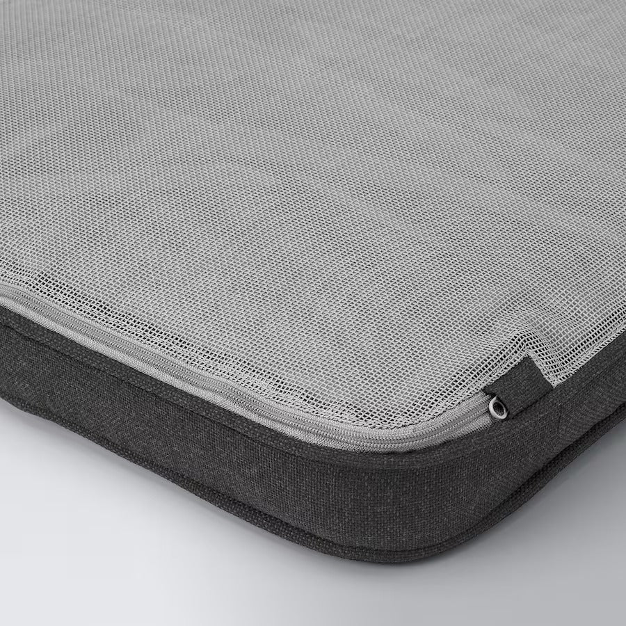 JÄRPÖN/DUVHOLMEN Chair cushion, outdoor, anthracite, 50x50 cm