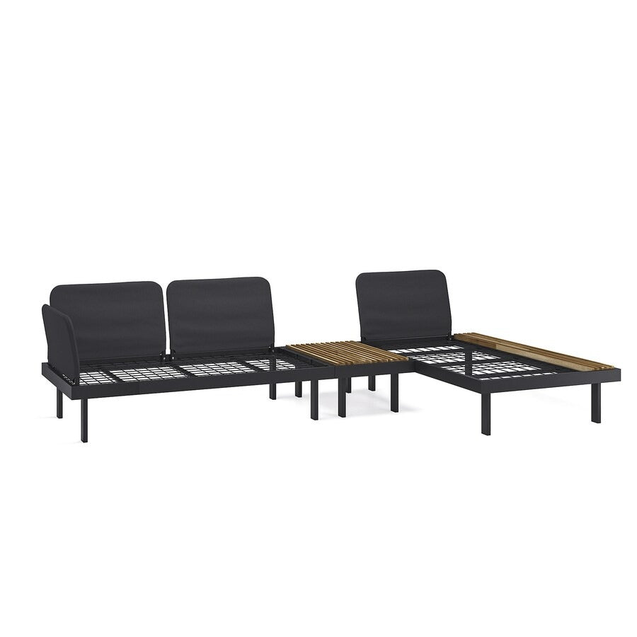 REVSKÄR 3-seat conversation set, anthracite outdoor