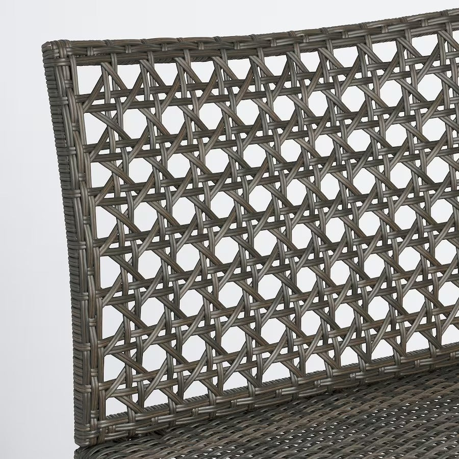 JUTHOLMEN One-seat section, outdoor, dark grey-brown