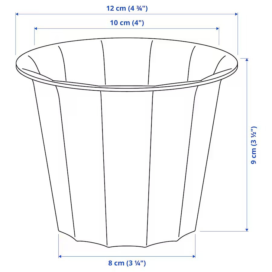 BUSKVERK Plant pot, in/outdoor grey, 9 cm