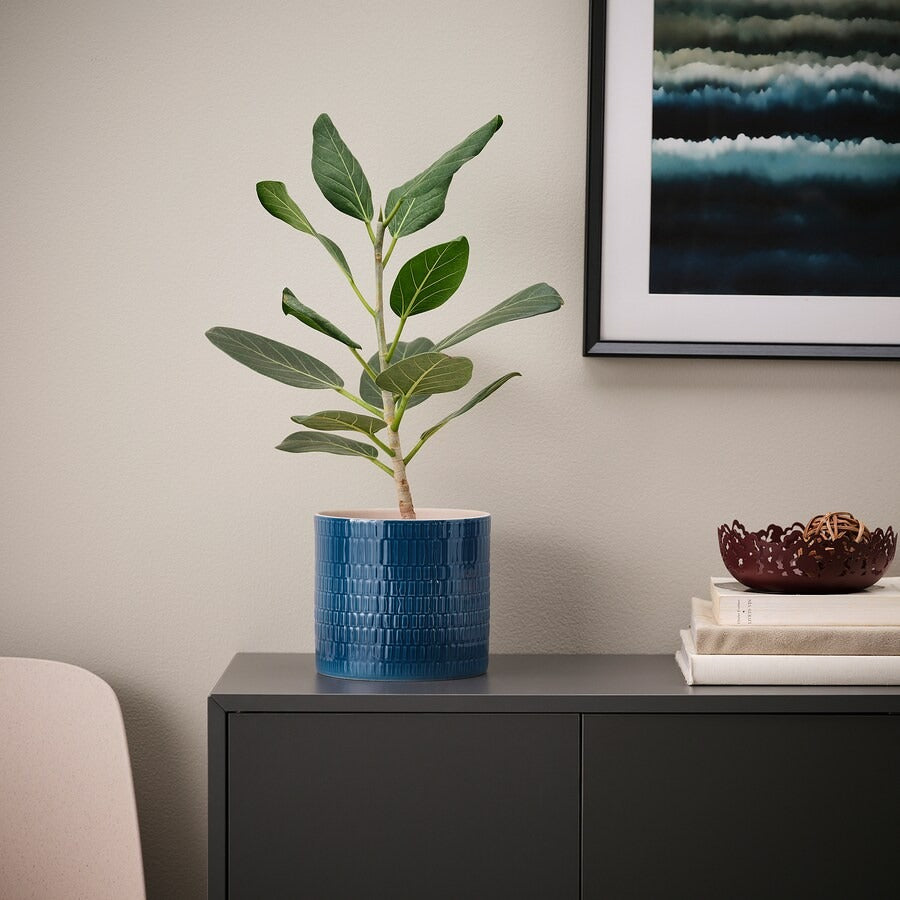 CHIAFRÖN Plant pot, in/outdoor dark blue, 15 cm