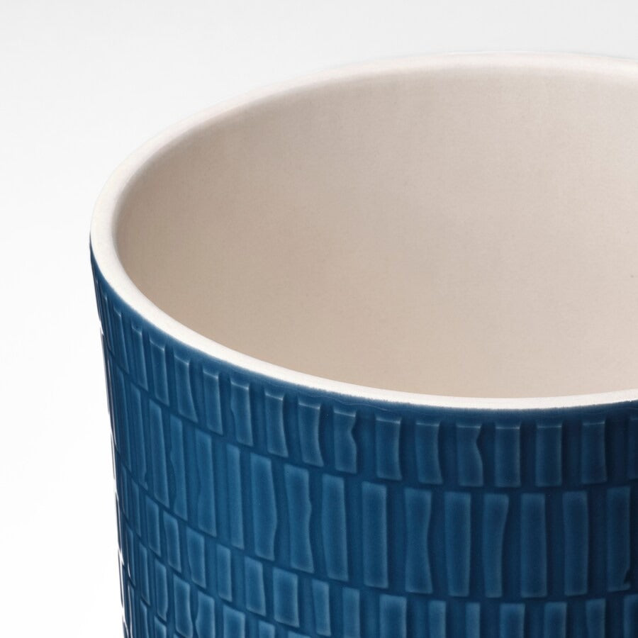 CHIAFRÖN Plant pot, in/outdoor dark blue, 15 cm