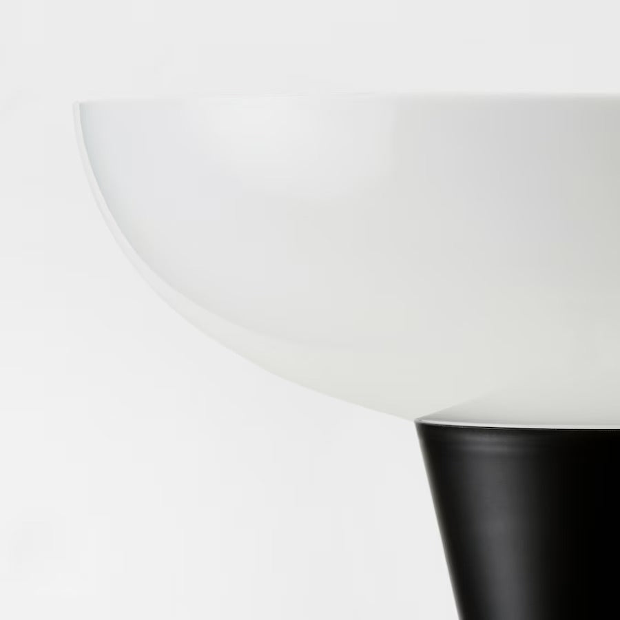 TÅGARP Floor uplighter/reading lamp, black/white