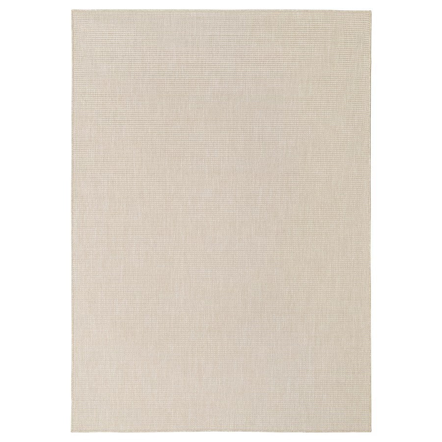 LUFTFARTYG Rug flatwoven, in/outdoor, beige/stripe, 160x230 cm