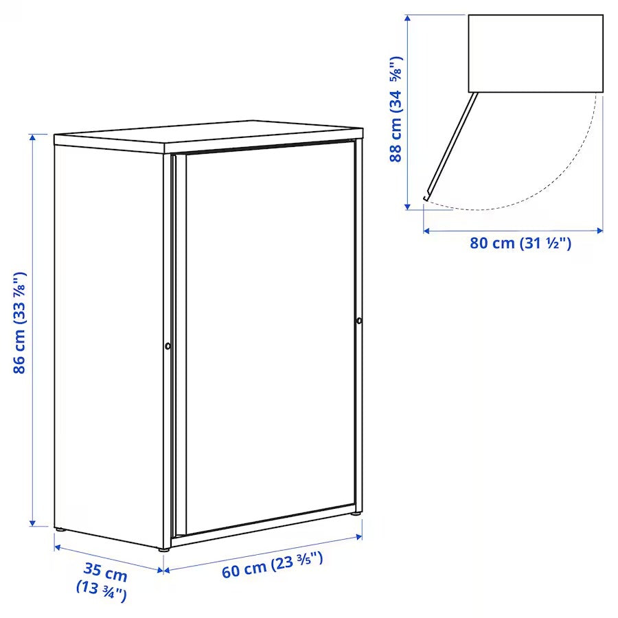SUNDSÖ Cabinet, off- g outdoor/indoor, 60x35x86 cm
