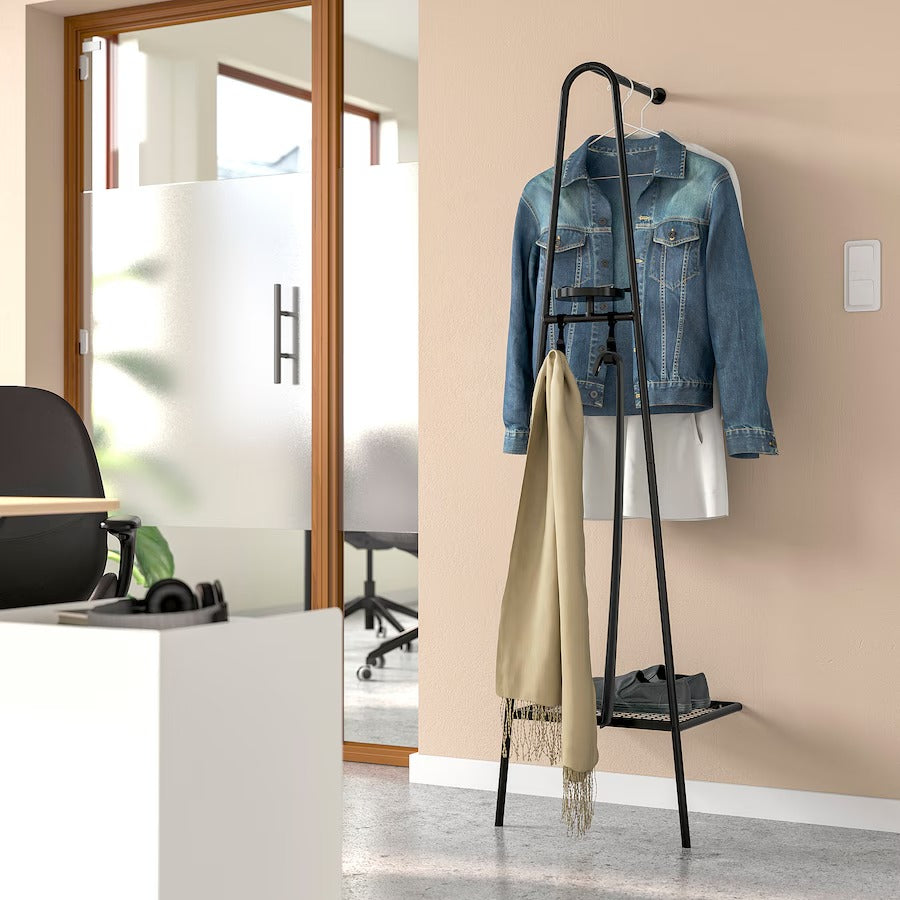ÄLGANÄS Clothes rack with shoe storage, 46x39x166 cm