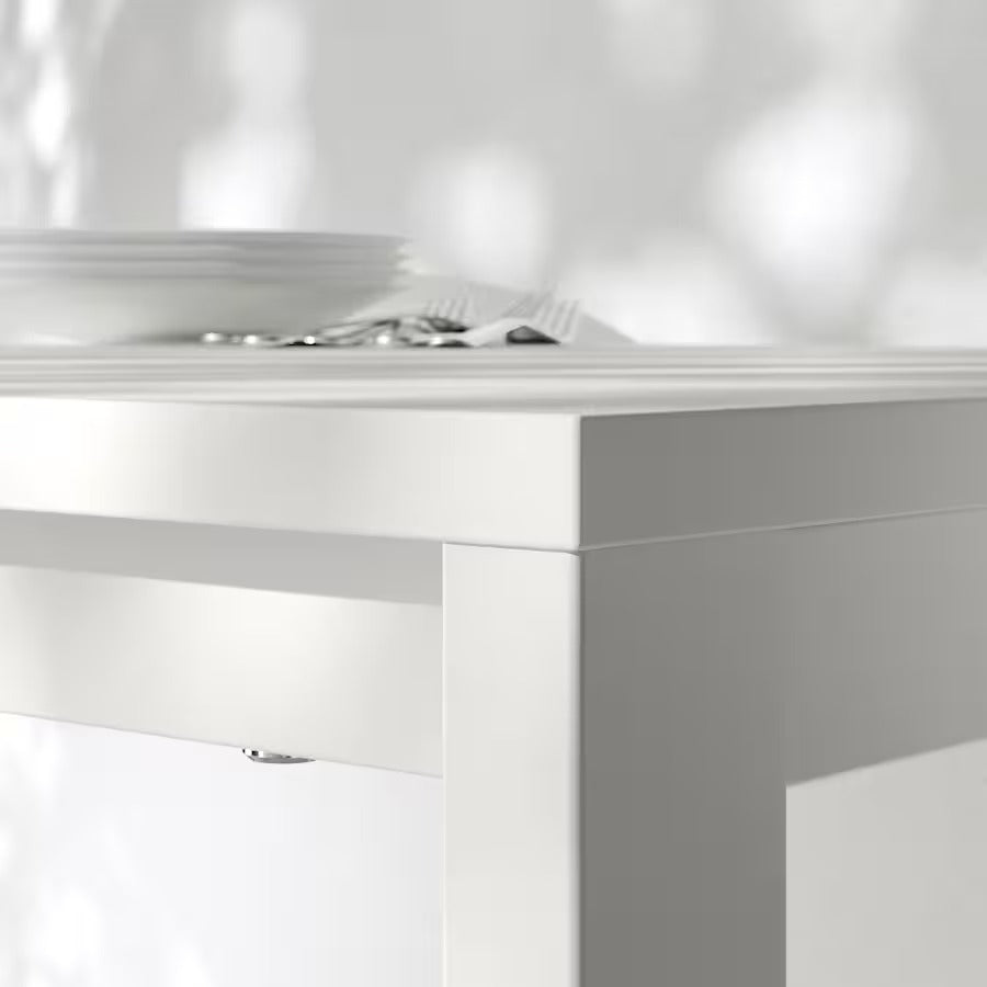 VIHALS Table, white/white, 125x74 cm