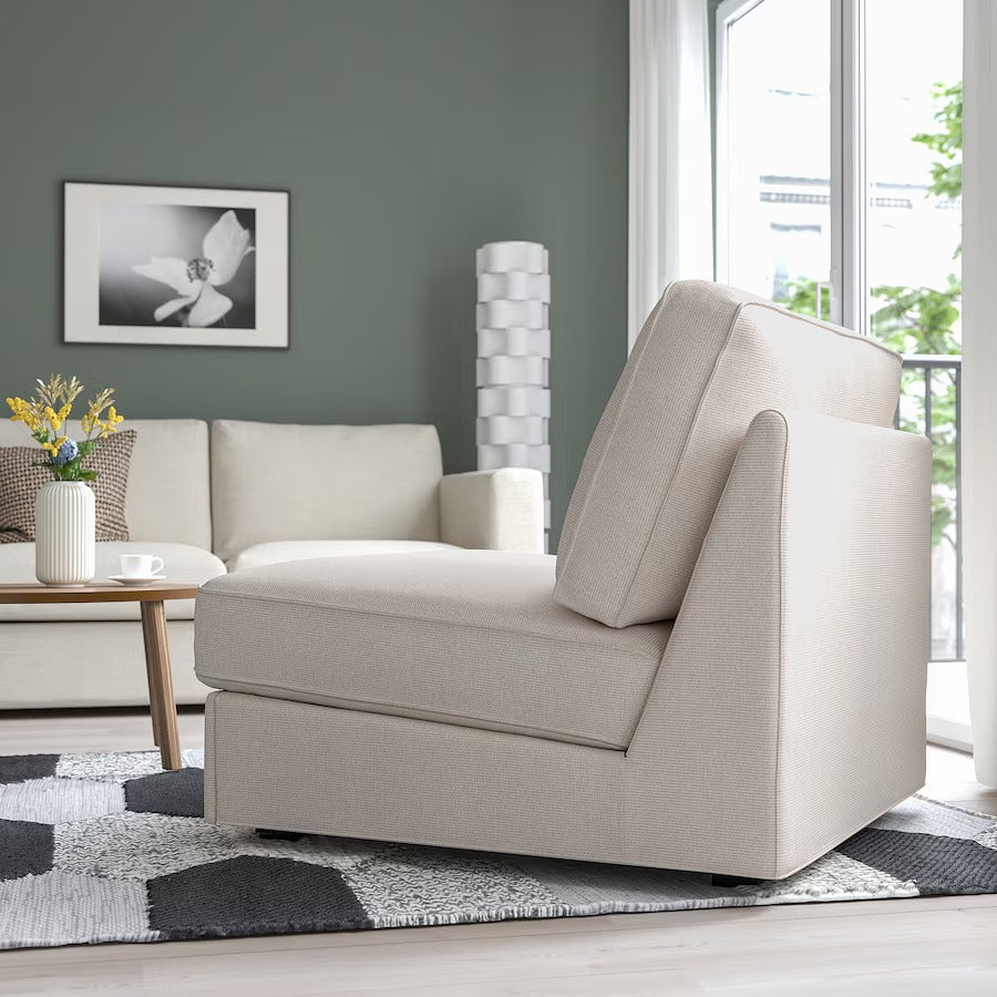 KIVIK 1-seat sofa-bed, Tibbleby beige/grey