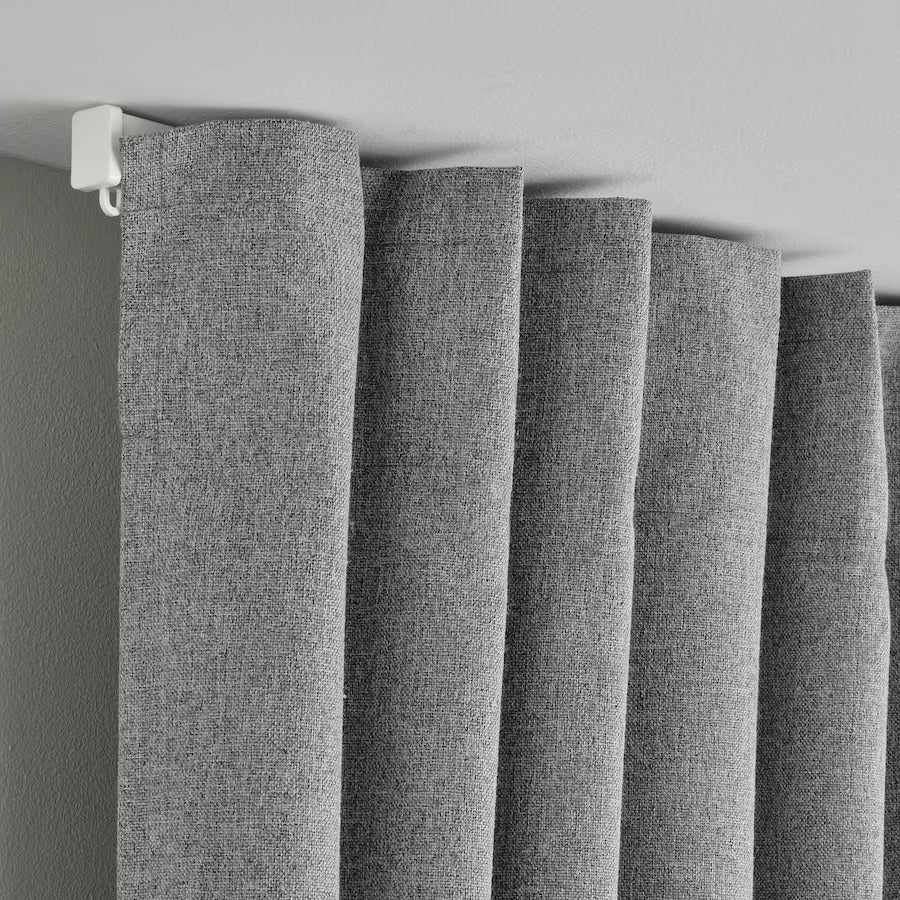 ROSENMANDEL Room darkening curtains, 1 pair, yellow-beige, 135x250 cm