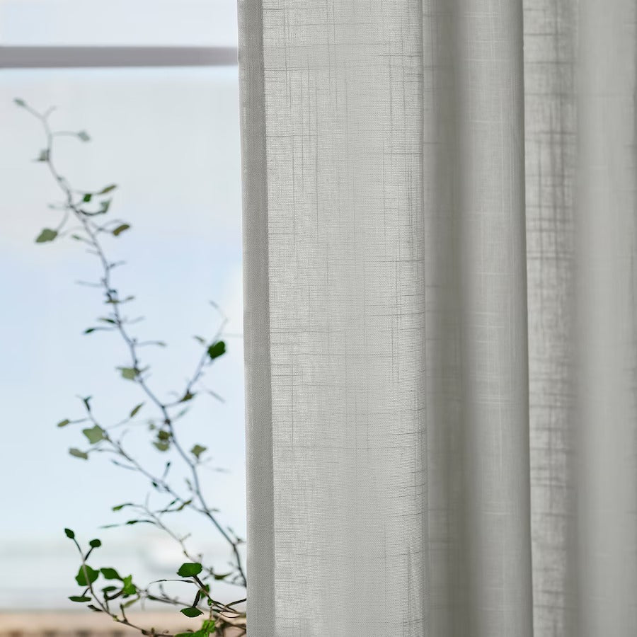 SILVERLÖNN Sheer curtains, 1 pair, white, 145x250 cm