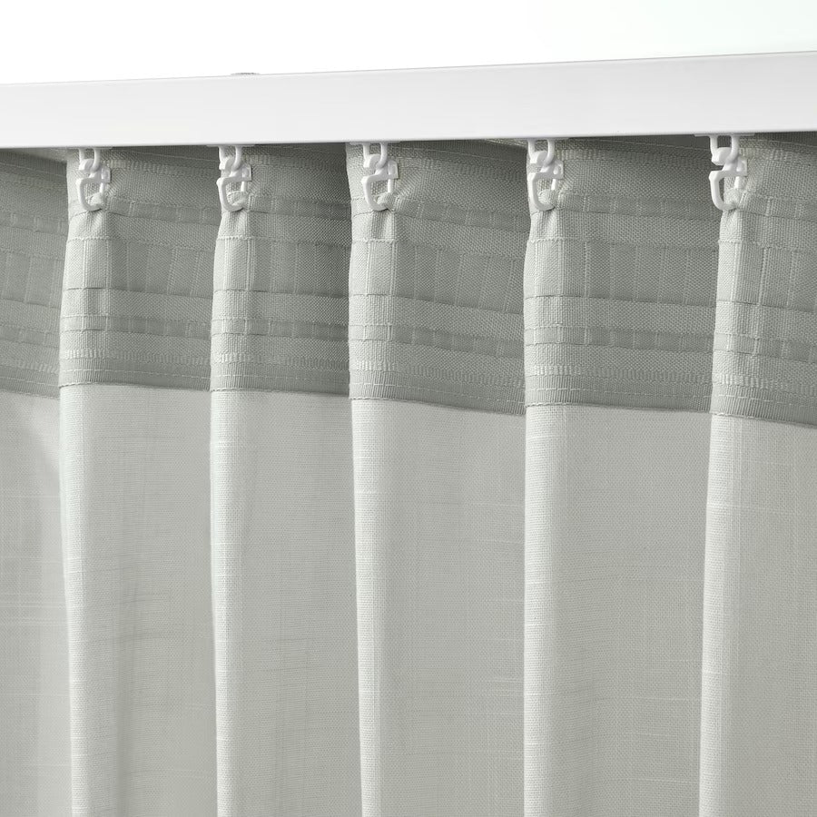 SILVERLÖNN Sheer curtains, 1 pair, white, 145x250 cm
