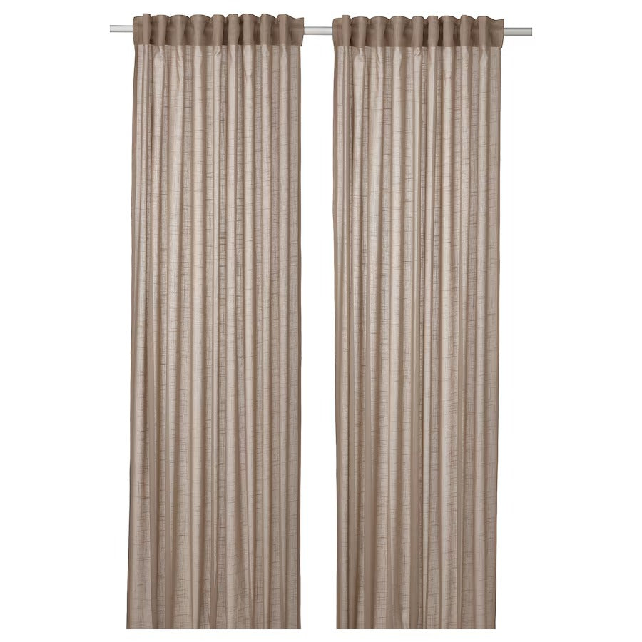 SILVERLÖNN Sheer curtains, 1 pair, white, 145x250 cm