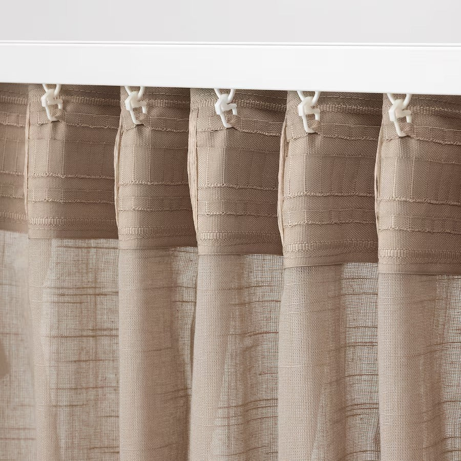 SILVERLÖNN Sheer curtains, 1 pair, white, 145x250 cm