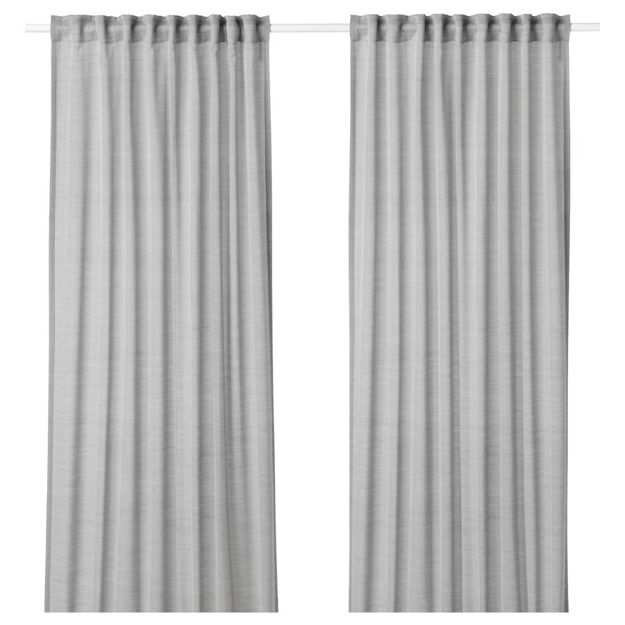 HILJA Curtains, 1 pair, white, 145x250 cm