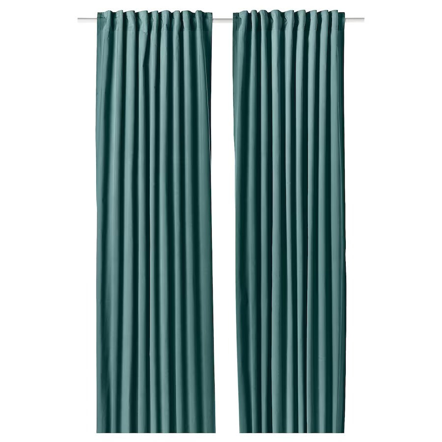SANELA Curtains, 1 pair, light beige, 140x250 cm