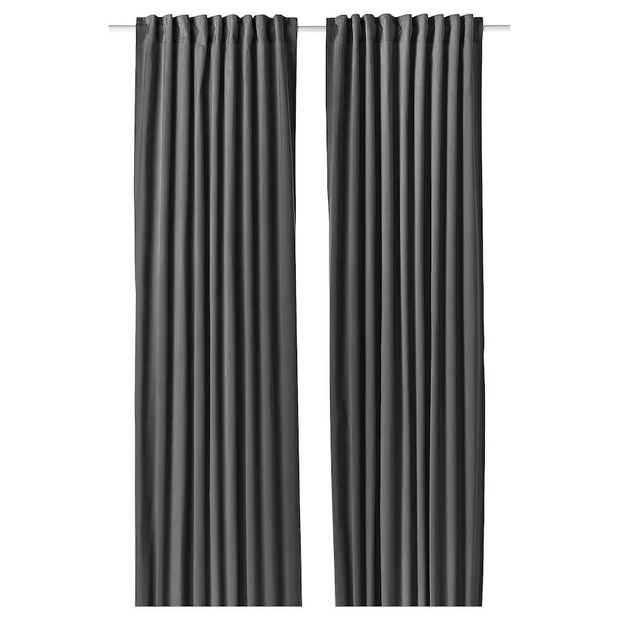 SANELA Curtains, 1 pair, light beige, 140x250 cm