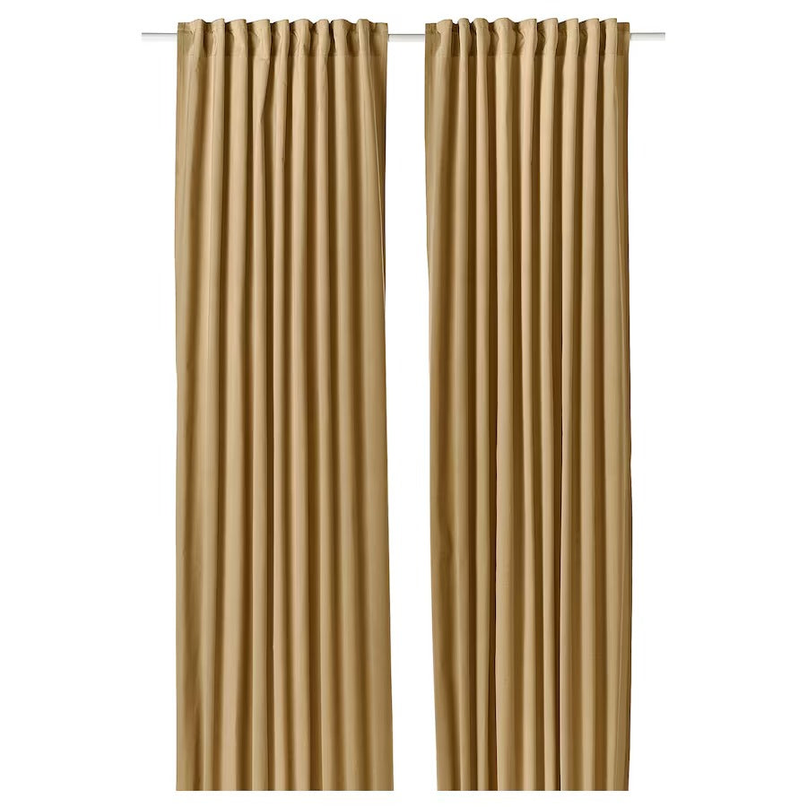 SANELA Curtains, 1 pair, light beige, 140x250 cm