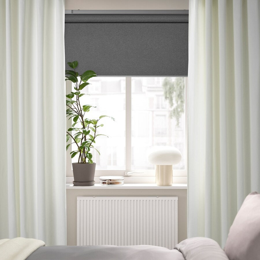 SANELA Curtains, 1 pair, light beige, 140x250 cm