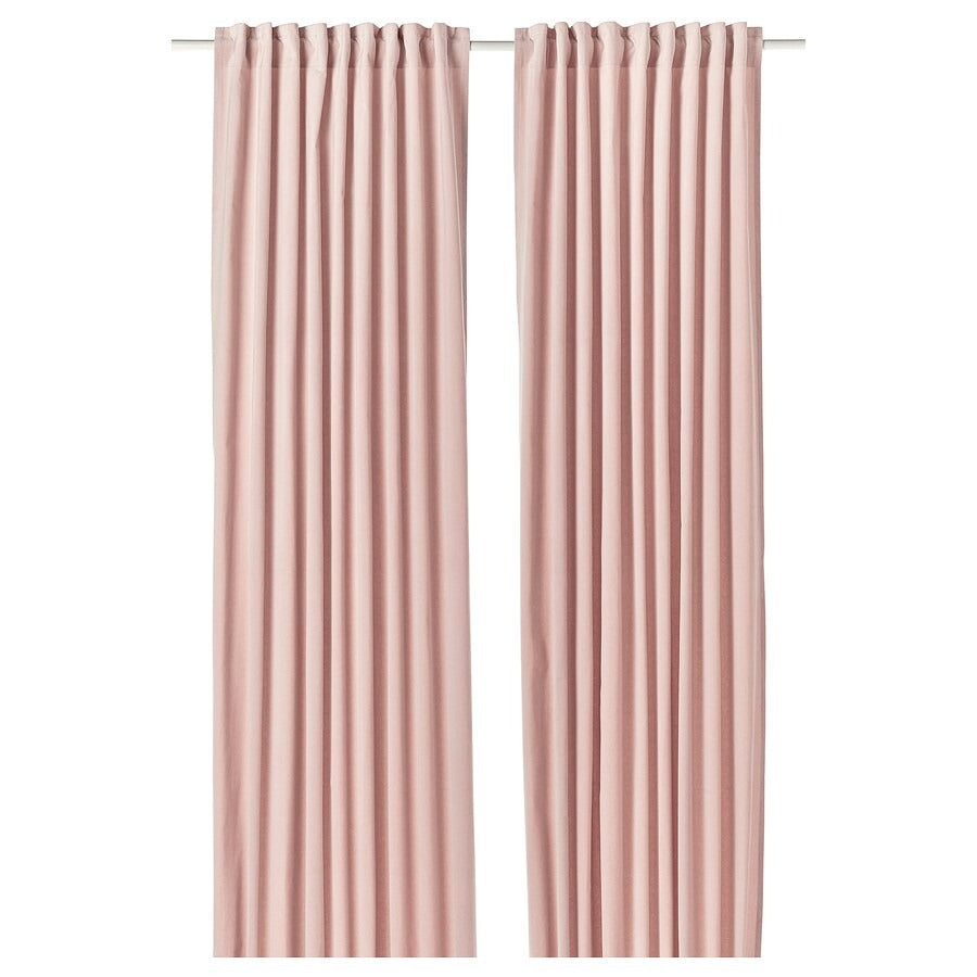 SANELA Curtains, 1 pair, light beige, 140x250 cm