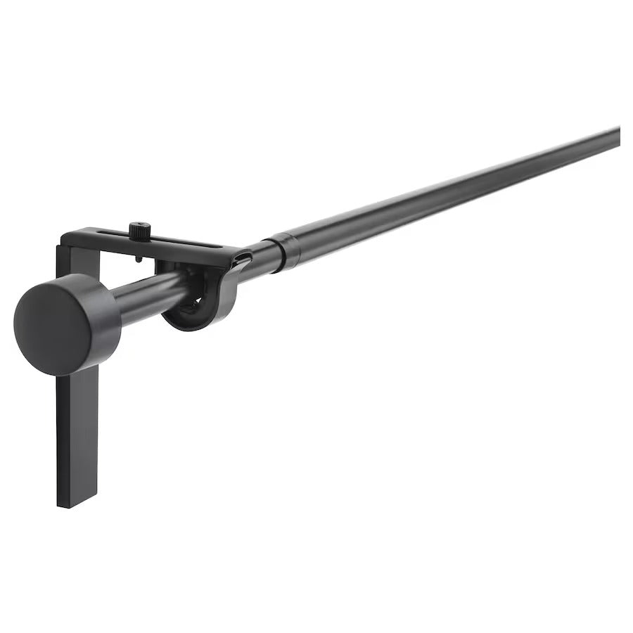 RÄCKA Curtain rod combination, white, 120-210 cm