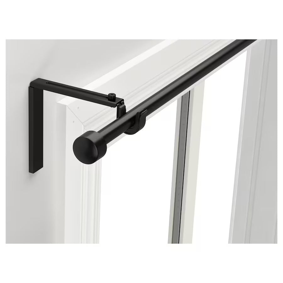 RÄCKA Curtain rod combination, white, 120-210 cm