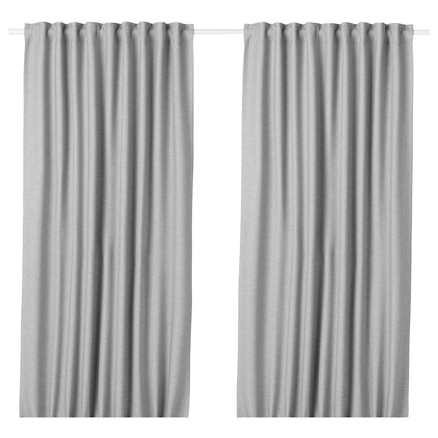 VILBORG Room darkening curtains, 1 pair, pink, 145x250 cm