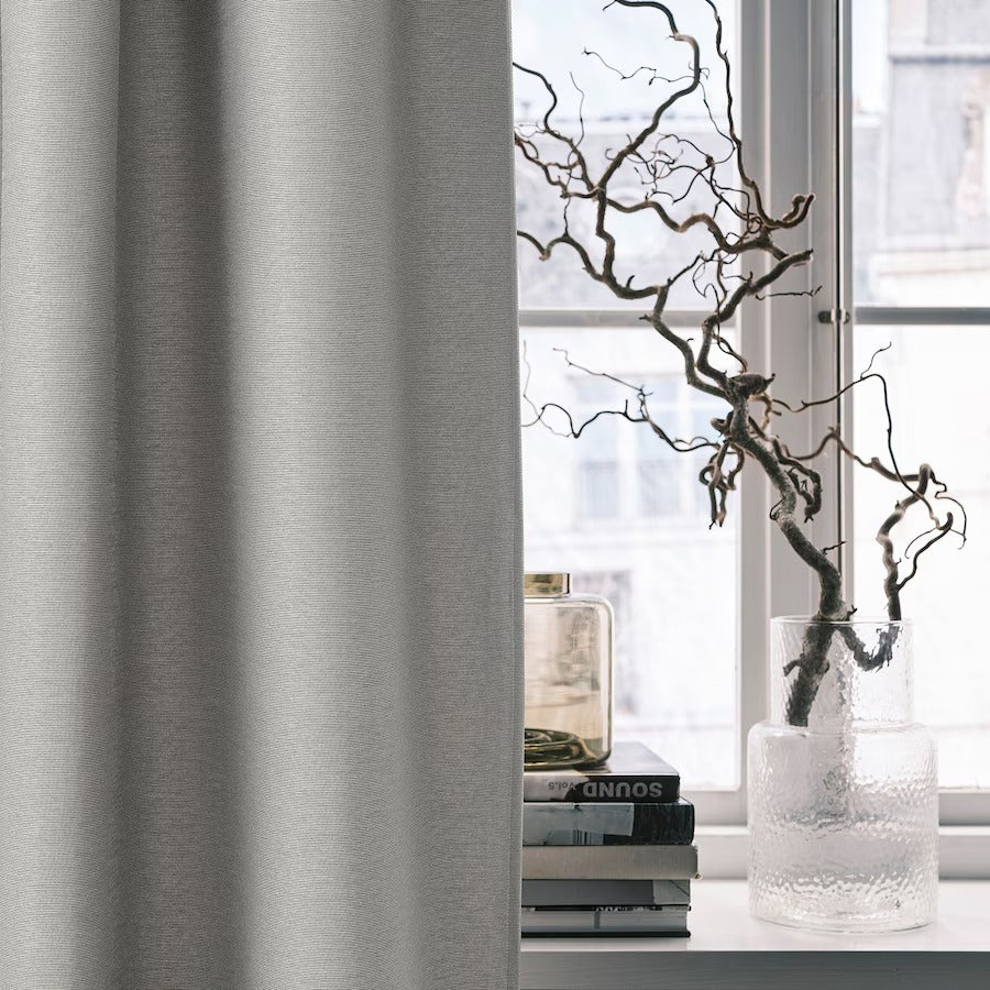 VILBORG Room darkening curtains, 1 pair, pink, 145x250 cm