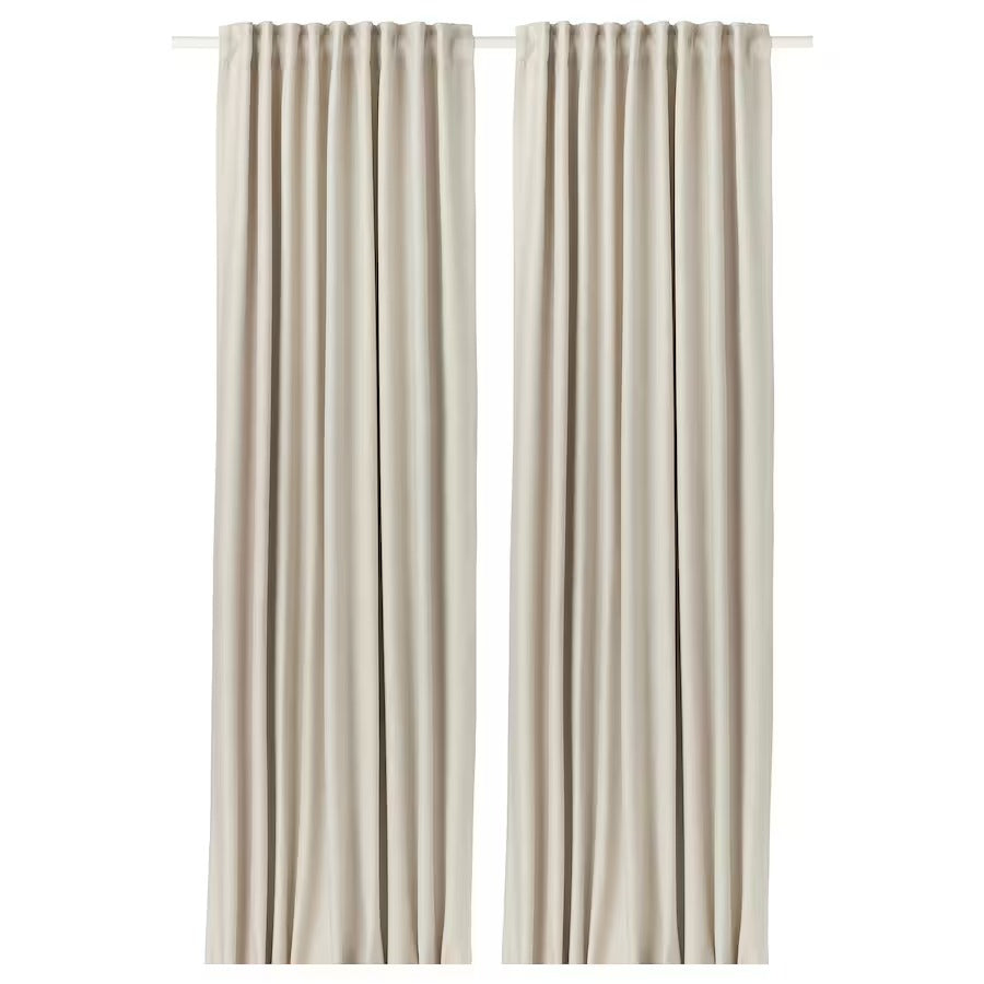 VILBORG Room darkening curtains, 1 pair, pink, 145x250 cm