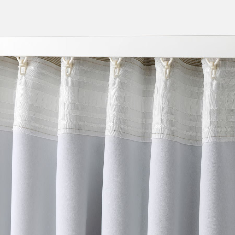 VILBORG Room darkening curtains, 1 pair, pink, 145x250 cm