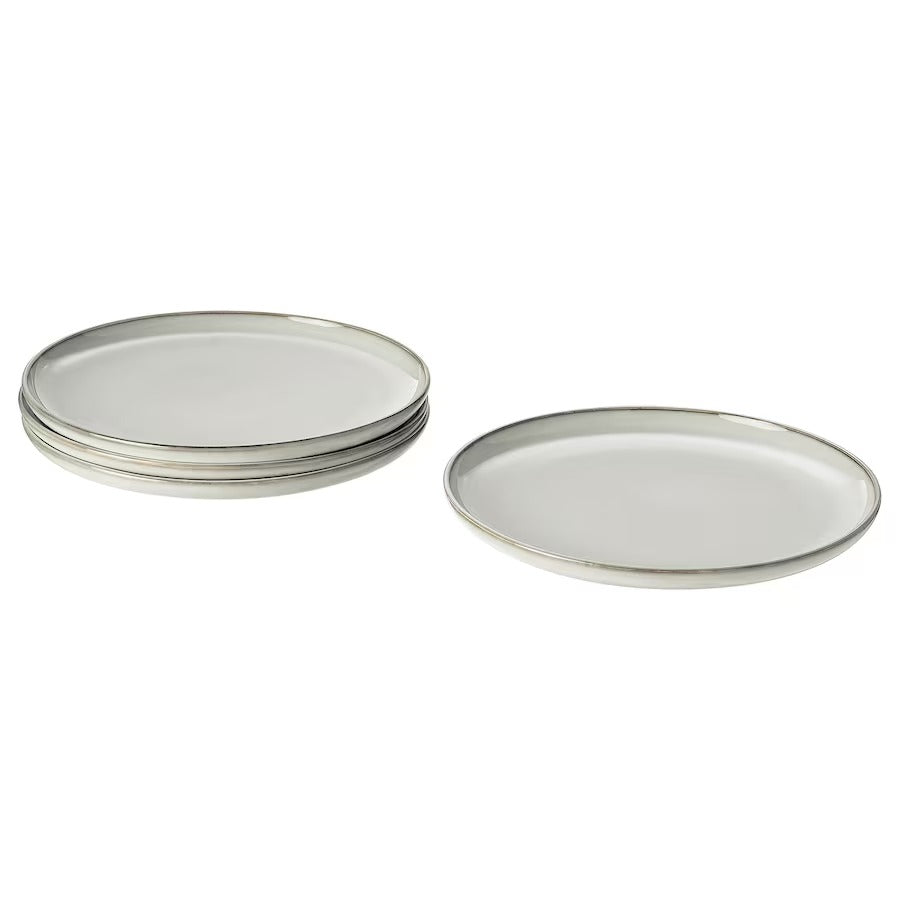 FÄRGKLAR Plate, glossy beige, 26 cm