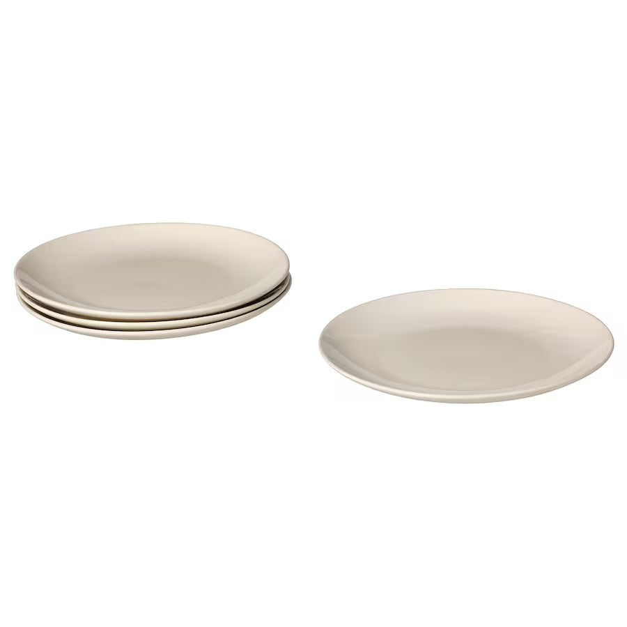 FÄRGKLAR Plate, glossy beige, 26 cm
